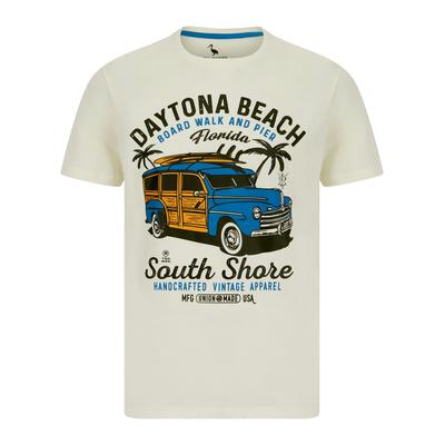 T-Shirts Belfast Motif Cotton Jersey T-Shirt in Snow White - South Shore / L - Tokyo Laundry