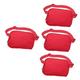 SOIMISS 4pcs Pack Mini Fanny Pack Money Belt Men Belt Bag Travel Waist Pouch Mens Waist Bag Bags Travel Belt Bag Belt Bag for Men Running Waist Bag Nylon Messenger Red Fitness Chest Bag