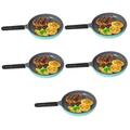 HEMOTON 5pcs Dollhouse Frying Pan Steak Accessories Food Toys for Kids Miniature Cooking Pot Kitchen Playset Toy Food Model Toy Fake Food Pretend Food Toys Food Play Resin Child Ornaments