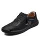 SKINII Men's Boots， Men's Casual Shoes Handmade Loafers Comfortable and Breathable Flat Leather Men's Shoes Outdoor Men's Sports Shoes (Color : Black, Size : 8.5)