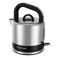 Russell Hobbs Distinctions 1.5L Cordless Electric Kettle (Fast boil, 3KW, Removable washable anti-scale filter, Pull to open lid, Perfect pour spout, Stainless Steel & Black ) 26420