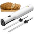 Electric Carving Knife - Cordless Rechargeable - Efficiently Carve Meats, Poultry, and Bread - Convenient Trigger Release - 2 Stainless Steel Blades