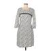 Just... Taylor Casual Dress - Sheath Scoop Neck 3/4 sleeves: Gray Dresses - Women's Size 6