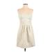 American Eagle Outfitters Casual Dress - A-Line Sweetheart Sleeveless: Gold Dresses - Women's Size 8