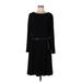 Lauren by Ralph Lauren Casual Dress - Midi: Black Dresses - Women's Size 12