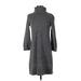 J.Crew Factory Store Casual Dress - Sweater Dress: Gray Marled Dresses - Women's Size Small