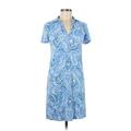 Lilly Pulitzer Casual Dress - Shirtdress Collared Short sleeves: Blue Dresses - Women's Size X-Small