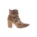 RAYE Boots: Tan Print Shoes - Women's Size 9 - Almond Toe
