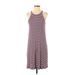 Gap Casual Dress - Shift Scoop Neck Sleeveless: Burgundy Print Dresses - Women's Size Medium