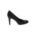 INC International Concepts Heels: Slip On Stilleto Cocktail Party Black Solid Shoes - Women's Size 9 - Round Toe