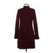 Hutch Casual Dress - Sweater Dress: Burgundy Tortoise Dresses - Women's Size Small