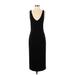 Leith Casual Dress - Midi Scoop Neck Sleeveless: Black Solid Dresses - Women's Size Medium