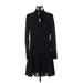 Kate Spade New York Casual Dress - DropWaist Plunge Long sleeves: Black Solid Dresses - Women's Size 4