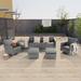 Red Barrel Studio® Pershore 6 Piece Rattan Sofa Seating Group w/ Cushions Synthetic Wicker/All - Weather Wicker/Metal/Wicker/Rattan in Gray | Outdoor Furniture | Wayfair
