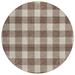 Brown/White 96 x 96 x 0.19 in Area Rug - Langley Street® Lamanna Indoor/Outdoor Area Rug w/ Non-Slip Backing | 96 H x 96 W x 0.19 D in | Wayfair