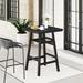 Lark Manor™ Asaiah Square 30.7" L x 30.7" W Outdoor Bar Table Plastic in Black | 42 H x 30.7 W x 30.7 D in | Wayfair