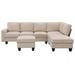 Brown Sectional - Latitude Run® 104.3*78.7" Modern L-Shaped Sectional Sofa Linen | 33.9 H x 104.3 W x 78.7 D in | Wayfair