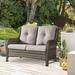 Winston Porter Nikkitta 53" Wide Outdoor Wicker Reversible Loveseat w/ Cushions Wicker/Rattan/Olefin Fabric Included in Gray | Wayfair