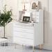 Mercer41 6 - Drawer Dresser w/ Mirror in White | 43.3 H x 31.5 W x 16.9 D in | Wayfair D74D8C4BE5024119A1A193D695CDCBA7