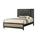 Red Barrel Studio® Chella Vegan Leather Platform Bed Upholstered/Faux leather in Black/Brown/Yellow | 56.3 H x 63.3 W x 86 D in | Wayfair