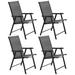 Arlmont & Co. Jordin Folding Patio Dining Armchair in Black | 37 H x 22 W x 22.5 D in | Wayfair 01968BB062AB45EDB56B7FA8EF160774