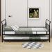 Winston Porter Reyden Metal Slat Bed Metal in Black | 34.1 H x 40.8 W x 82.4 D in | Wayfair 3DC0E33358DF4957972B81C541E7AFC1