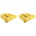 Latitude Run® 18" x 18" Tufted Contoured Outdoor Wicker Seat Cushion Polyester in Yellow | 4 H x 18 W x 18 D in | Wayfair