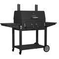 Charbroil C-line 870 Deluxe Charcoal Grill, Black Cast Iron/Steel in Black/Gray | 42 H x 54 W x 21.75 D in | Wayfair 23307870