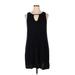 24/7 Maurices Casual Dress - Shift: Black Solid Dresses - Women's Size X-Large