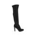 Sergio Rossi Boots: Slouch Stilleto Casual Black Solid Shoes - Women's Size 40.5 - Almond Toe