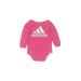 Adidas Long Sleeve Onesie: Pink Print Bottoms - Size 24 Month