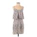 Old Navy Casual Dress - Popover: Gray Floral Motif Dresses - New - Women's Size X-Small