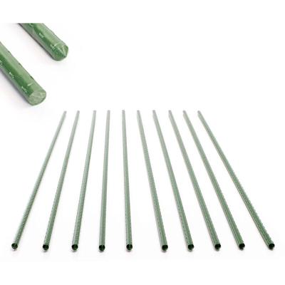 Toboli - 10x Pflanzstäbe grün 150 cm ø 11 mm Rankstäbe aus Metall und Kunststoff, Pflanzstangen für Image