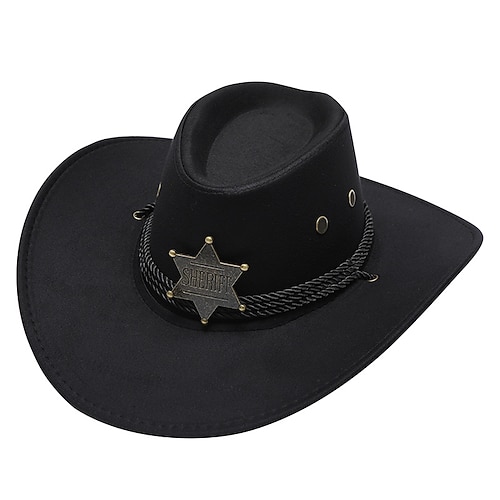 18° Secolo 19° secolo Stato del Texas Cappello da Cowboy Cowboy del West Americano Costume Per uomo Per donna Vacanza Casual Quotidiano Adulti Cappello