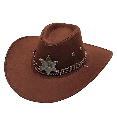 18° Secolo 19° secolo Stato del Texas Cappello da Cowboy Cowboy del West Americano Costume Per uomo Per donna Vacanza Casual Quotidiano Adulti Cappello
