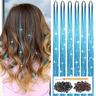 kit tinsel per capelli neri con strumento 6 pezzi 1200 ciocche tinsel per capelli resistente al calore capelli fata scintillanti brillanti estensioni dei capelli tinsel glitter per donne ragazze