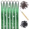 kit tinsel per capelli neri con strumento 6 pezzi 1200 ciocche tinsel per capelli resistente al calore capelli fata scintillanti brillanti estensioni dei capelli tinsel glitter per donne ragazze