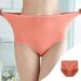 YWDJ Period Underwear for Women Cotton Lightweight High Waist No Show Underwear Panties Brief Panties For High Waisted Underwear Comfy Underwear For Underware Orange L