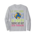 Lustiges Volleyball-Design für Frauen und Mädchen, Volleyballspieler Langarmshirt