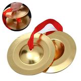 RONSHIN 1 Pair Cymbals Children Toys Hand Cymbals Copper Hand Finger Cymbals Gong Percussion Musical Instruments