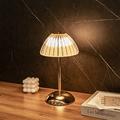 Crystal Table Lamp Modern Minimalist Touch 3-color Stepless Dimming USB Rechargeable with Soft Light and Long-lasting Battery