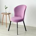 Stretch Dining Chair Cover Slipcover Round Seat Armless Wingback Chair Cover Protector Cover for Dining Room Home DecorWashable
