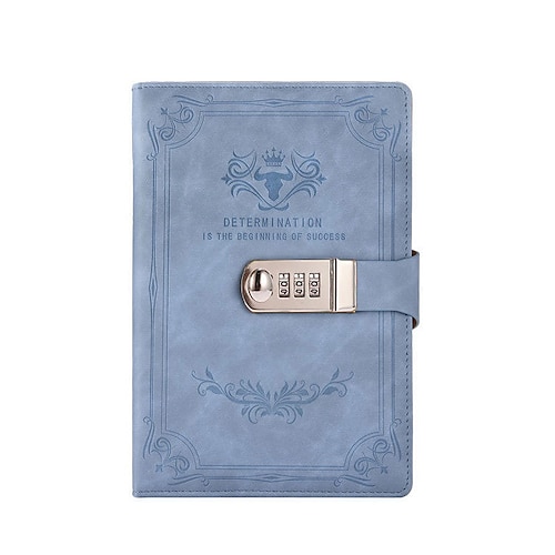 A5 200 Seiten Retro-Passwortbuch mit Schloss, Tagebuch, verdickt, kreatives Handbuch, Notizblock für Studenten, Schreibwaren, Notizbuch Image