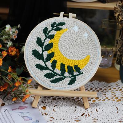 1set DIY Knitting Embroidery Kit Cute Animal Pattern DIY BasicStarter Embroidery Practice Set With Embroidery Hoop ColorThreads Needles Instructions Creative Basic Embroidery Set ForAdults Begi