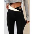 Women's Solid Color High Elasticity High Waist Lounge Athletic Athleisure 1# 2# S M Fall Winter