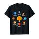 Sonnensystem Cute Face Planets Space Science Teacher School T-Shirt