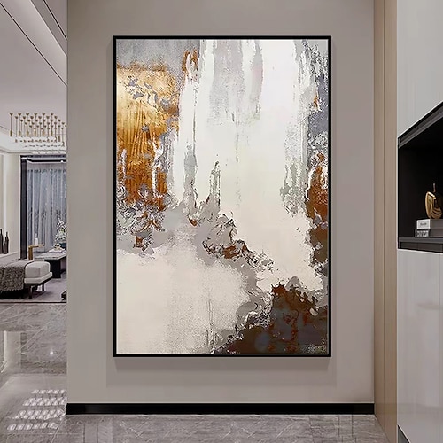 Mintura handgefertigte Ölgemälde auf Leinwand, Wandkunst, moderne Dekoration, abstraktes Bild für Heimdekoration, gerolltes, rahmenloses, ungedehntes Gemälde Image