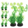 10Pcs Fish Tank Plant Aquarium Decorations Plastic Water Tanks Plant Aquarium Plants for Fish Tank