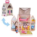 KidKraft Tote-ablesâ„¢ Portable Cottage Dollhouse with Doll Included Storage 30 Accessories