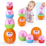 Wanonoo Baby Stacking Nesting Cups Toy Montessori Toys for Toddlers 6+ Months